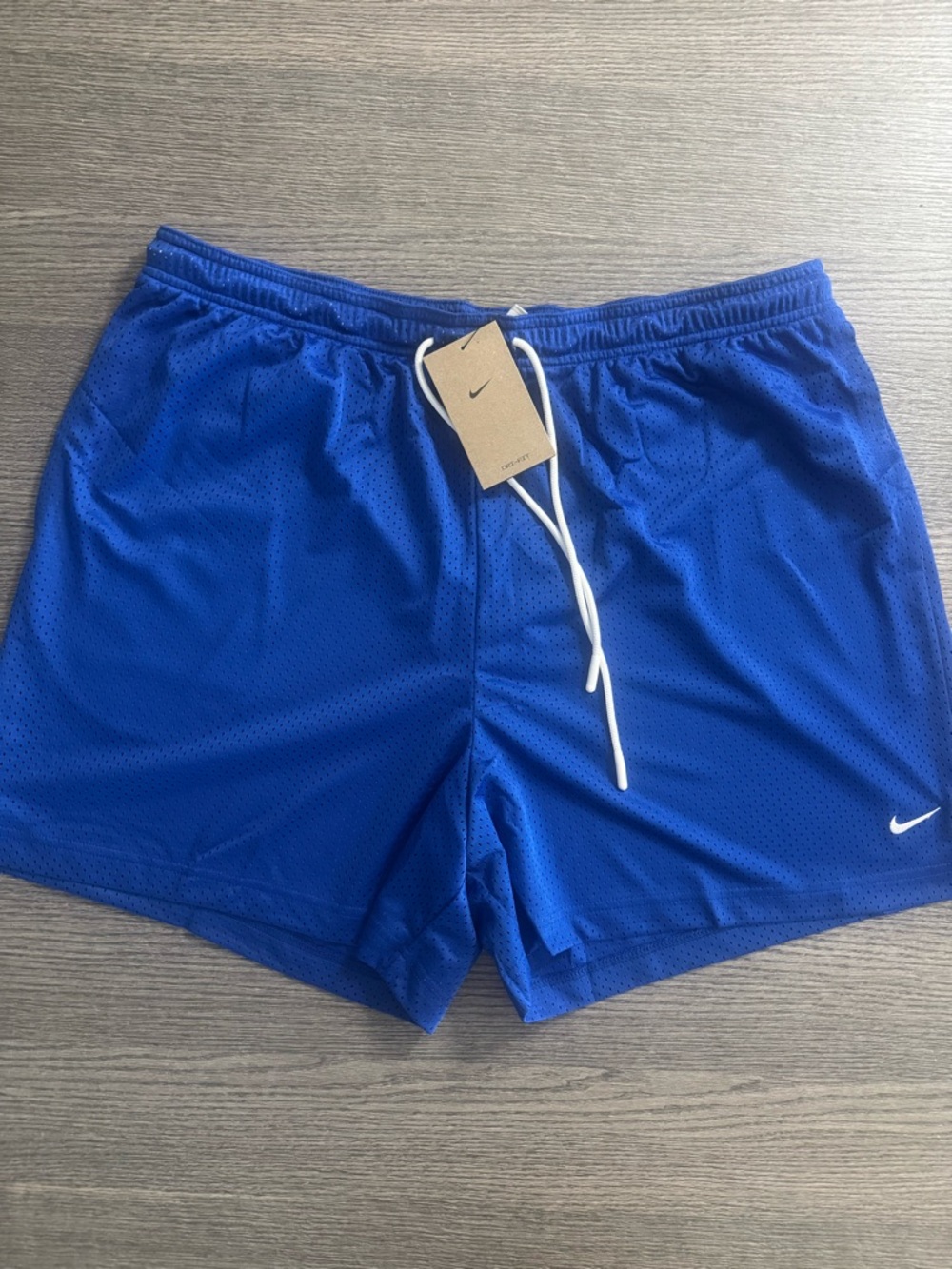 Nike Men’s Basketball Shorts Size XXL Dri-Fit Mesh Royal Blue Mid Thigh